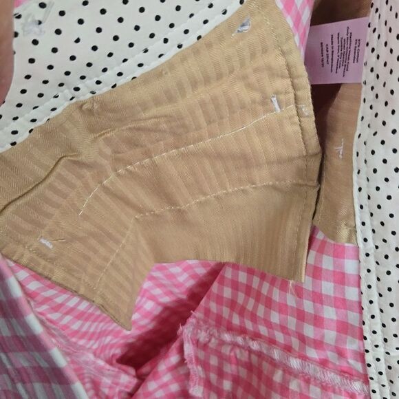 Talbots Perfect Short Pink Gingham Petites 6P Cotton Bermuda Classic Mid-Rise - Picture 11 of 13